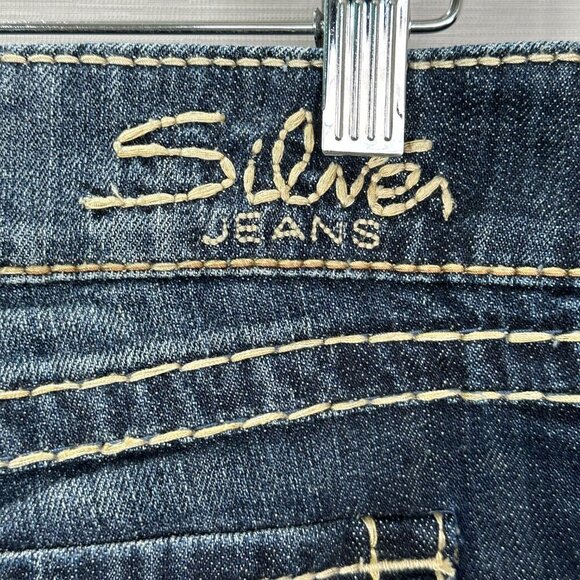 Silver Jeans Womens 26 McKenzie Capri Cotton Stretch Button Flap Pockets - Picture 10 of 14